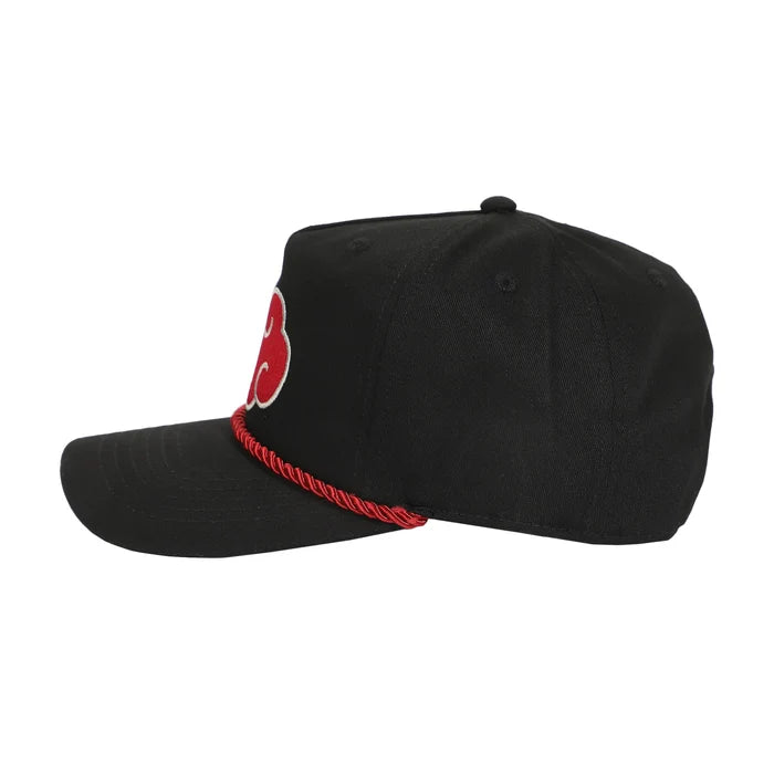Naruto - Embroidered Akatsuki Cloud Black Retro Grandpa Snapback Hat