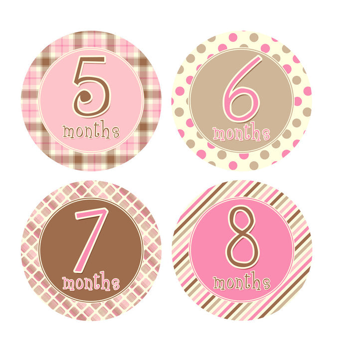 Neopolitan Monthly Baby Stickers onesie sticker - INKtropolis