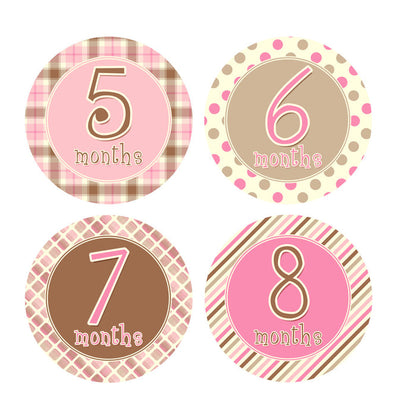 Neopolitan Monthly Baby Stickers onesie sticker - INKtropolis