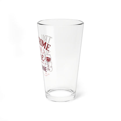 NEW-  “True Crime, A Little Wine, Bed by Nine” 16oz Pint Glass
