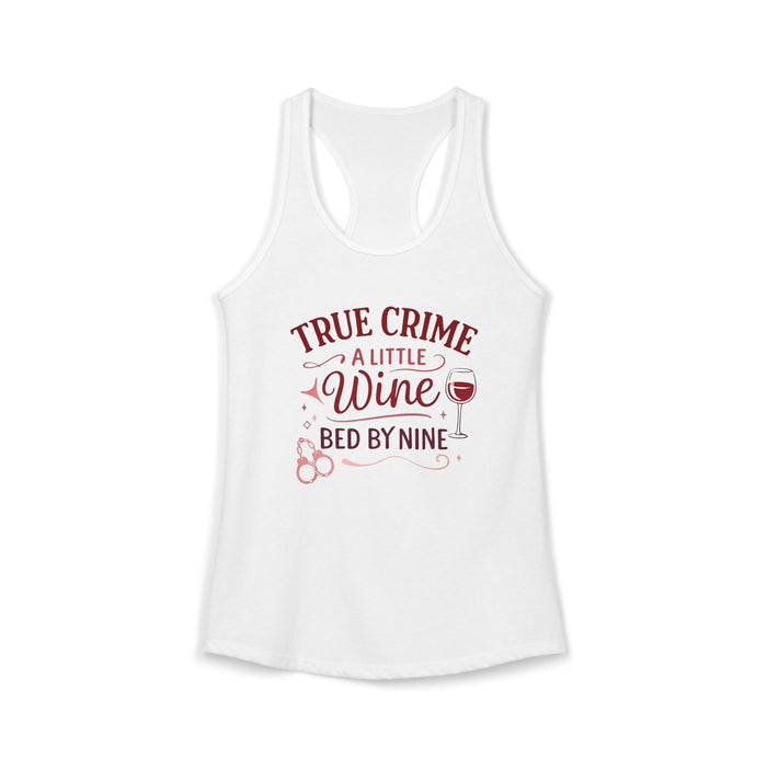 NEW Women's True Crime And Wine Racerback Tank