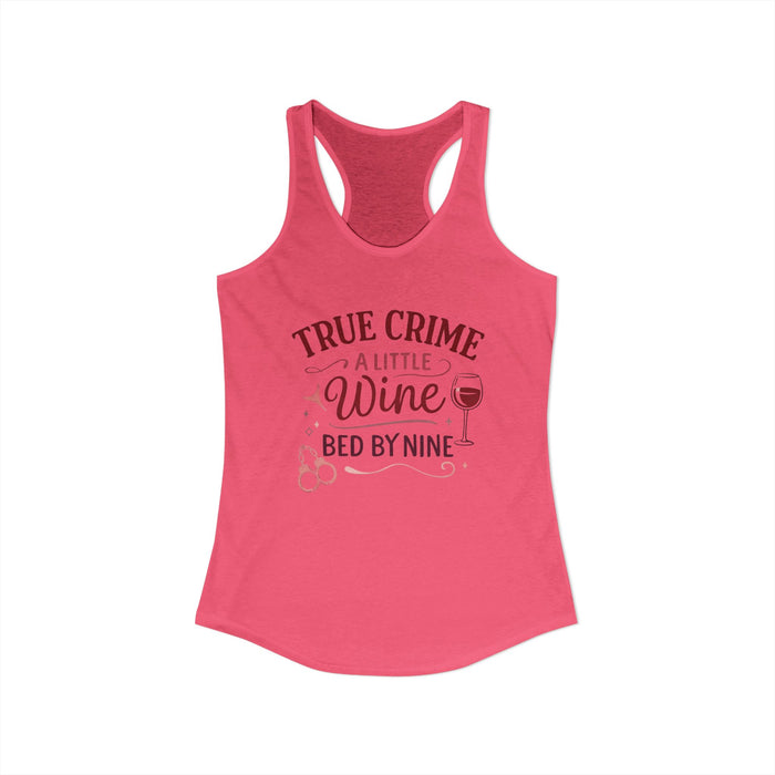 NEW Women's True Crime And Wine Racerback Tank