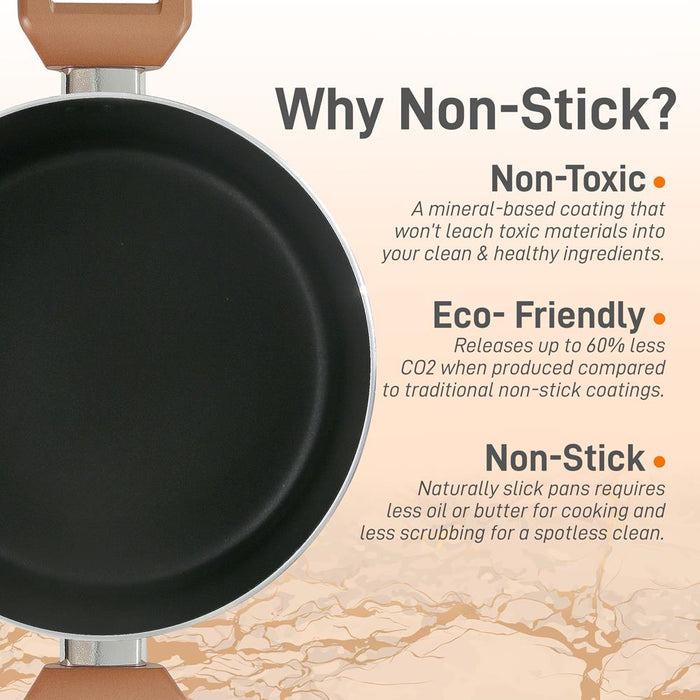 Non-Stick Casserole With Lid - High-Qualified Kitchen Cookware With See-Through Tempered Glass Lids, 5 Quart (Works With Model: Nccwa13Br)