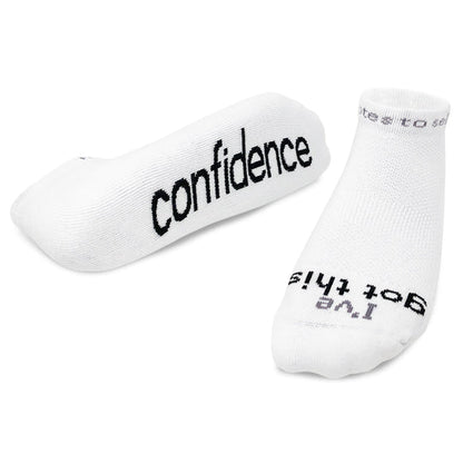 M / Confidence / White w/ black words