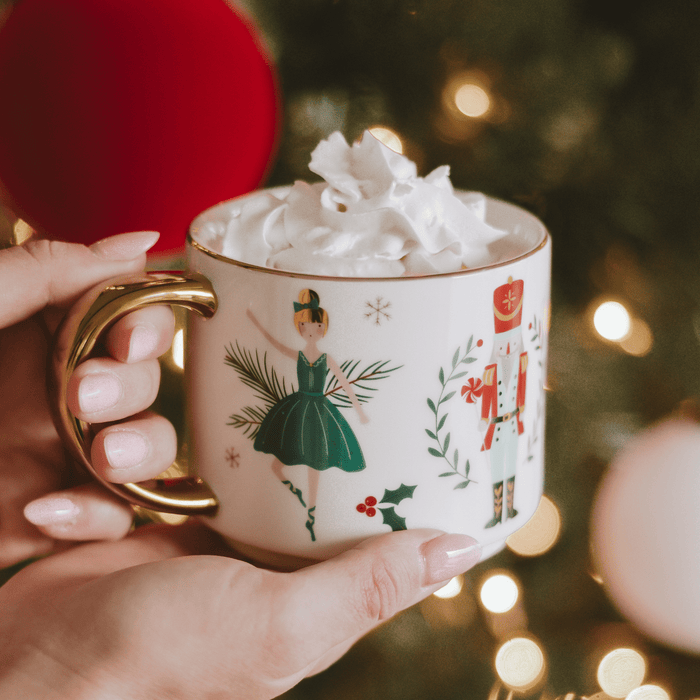 Nutcracker 14oz. Gold Handle Coffee Mug - Sweet Water Decor - Coffee Mugs
