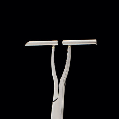 Obsidian Straight Line Forceps for Septum - Khrysos Jewelry