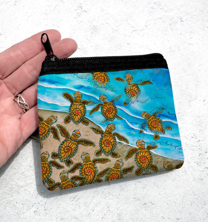 Ocean Bound Turtles Coin Bag