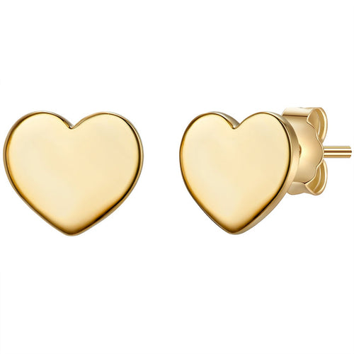 Ohrstecker gelbgold Herz