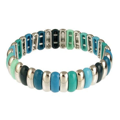 Ombre-Pop Stretch Bracelet: Blue; Green/Teal; Black & White