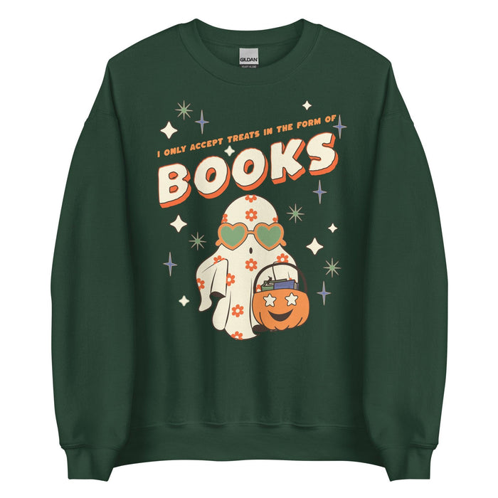 Only Accept Books Sweatshirt - The Bean Workshop - halloween, sweatshirt