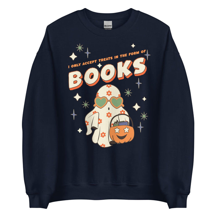Only Accept Books Sweatshirt - The Bean Workshop - halloween, sweatshirt