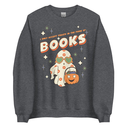 Only Accept Books Sweatshirt - The Bean Workshop - halloween, sweatshirt