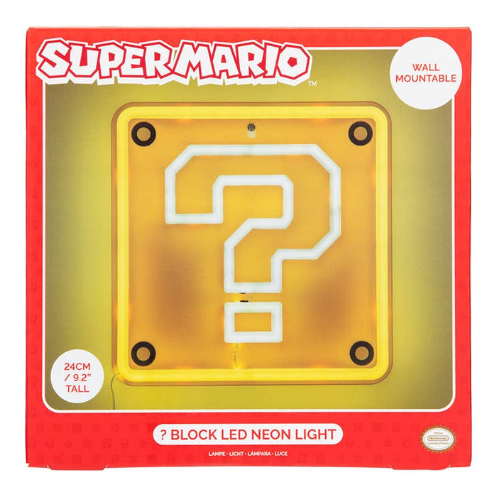 Paladone Super Mario - Question Block Wall Mountable LED Neon Light