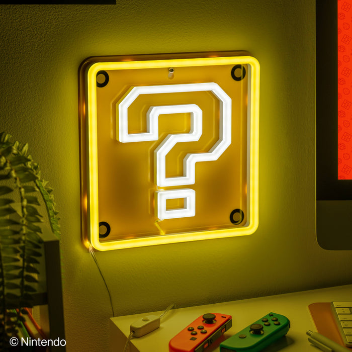 Paladone Super Mario - Question Block Wall Mountable LED Neon Light