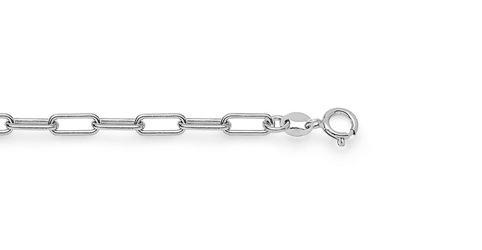 Paperclip Kedja Halsband, 4 mm | 925 silver
