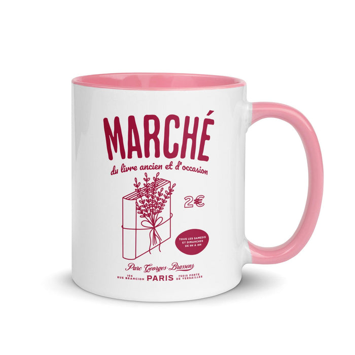 Parc Georges Brassens Paris French Old Book Market Mug - The Bean Workshop - book lover gift, bookaholic gift, ceramic mug, coffee mug, French book market, mug, Parc Georges Brassens, Paris souvenir, read everyday, Short n' Sweet Collection, vintage book design