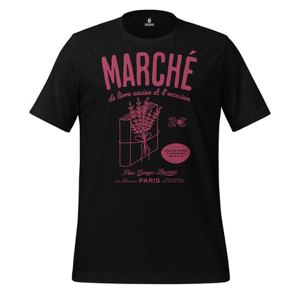 Parc Georges Brassens Paris French Old Book Market T-shirt - The Bean Workshop - book lover gift, bookaholic apparel, French book market, Parc Georges Brassens, Paris souvenir, read everyday, Short n' Sweet Collection, t-shirt, tee, vintage book design
