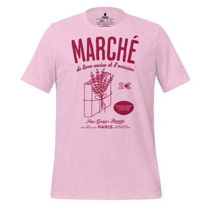 Parc Georges Brassens Paris French Old Book Market T-shirt - The Bean Workshop - book lover gift, bookaholic apparel, French book market, Parc Georges Brassens, Paris souvenir, read everyday, Short n' Sweet Collection, t-shirt, tee, vintage book design