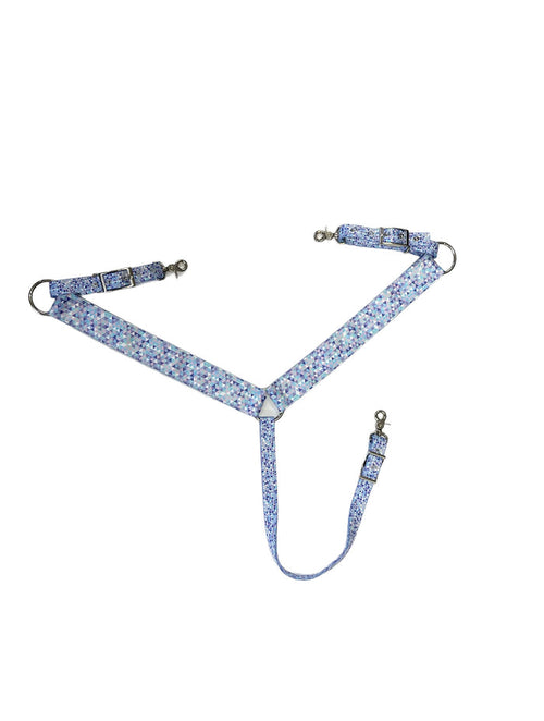 Pastel mosaic breast collar nylon horse size