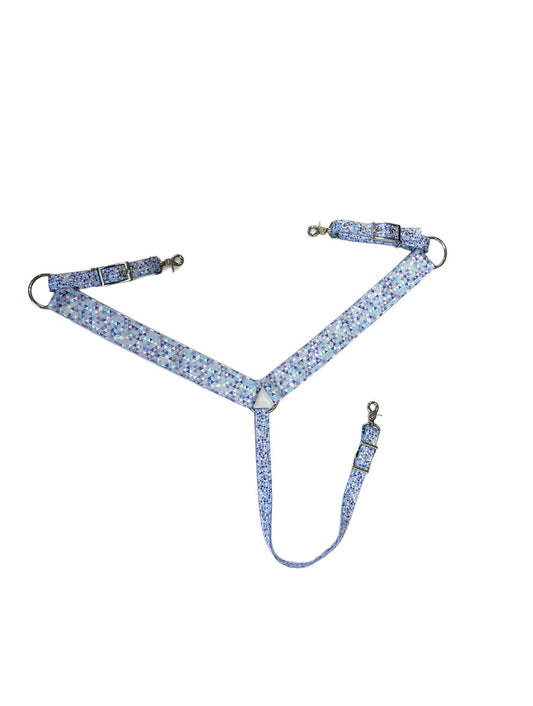 Pastel mosaic breast collar nylon horse size