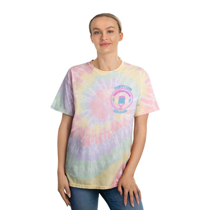 Pastel Spiral Tie-Dye Tee — "Stack Chips Not Charges" Crime Con 26'