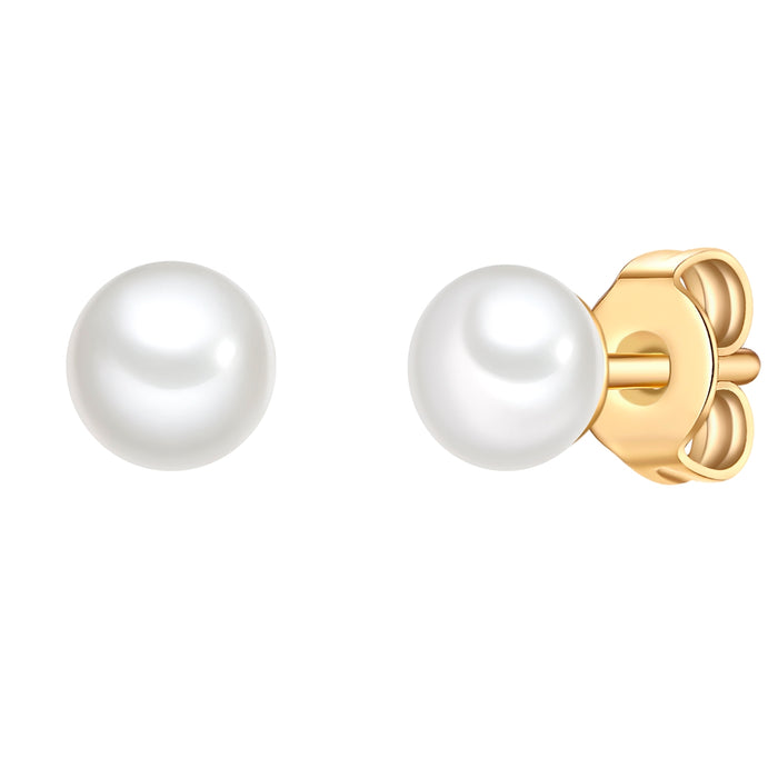 Perlen-Ohrstecker 4,0 - 4,5 m, gold