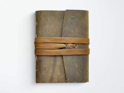 Personalized Hand Sewn Leather Pocket Journal