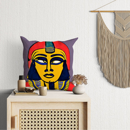 Pharaoh Of Ancient Egypt, Tapestry Pillows, Abstract Pillow Case, Art Pillow, Colorful Pillow Case, Beautiful Pillow, Playroom Decor