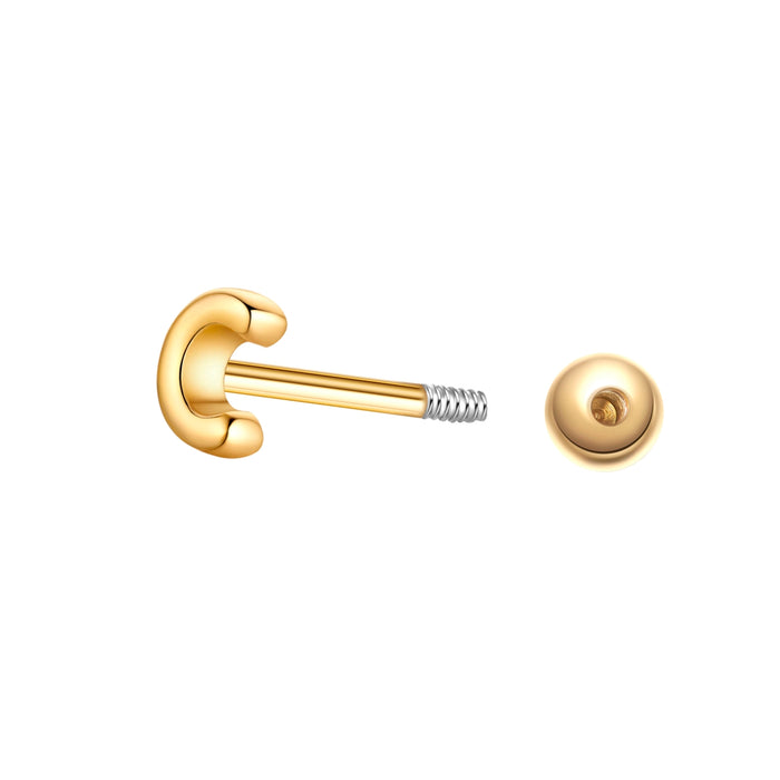 Piercing Buchstabe C gold