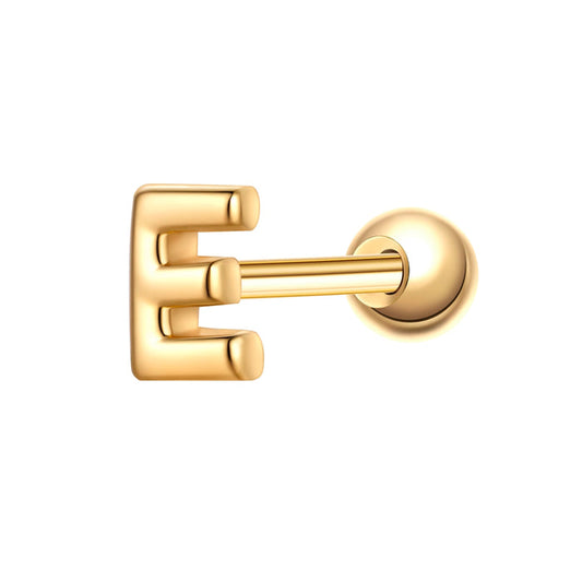 Piercing Buchstabe E gold