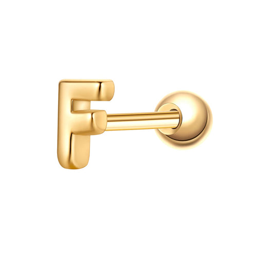 Piercing Buchstabe F gold