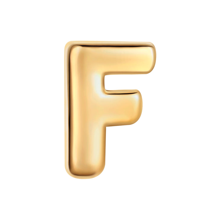 Piercing Buchstabe F gold