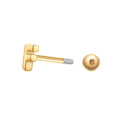 Piercing Buchstabe F gold