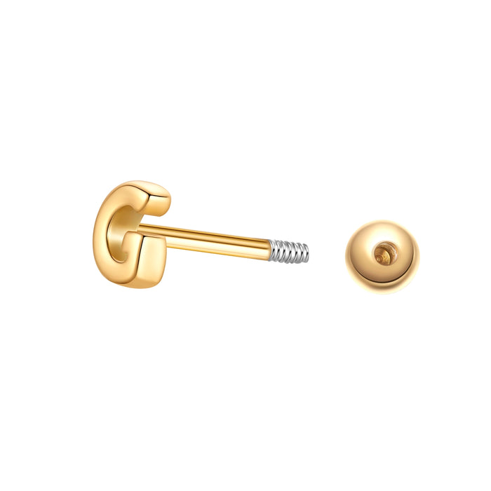 Piercing Buchstabe G gold