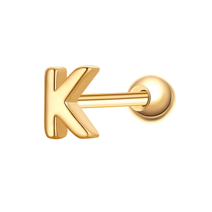 Piercing Buchstabe K gold