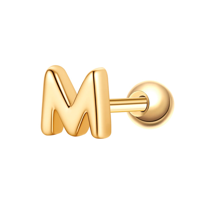 Piercing Buchstabe M gold