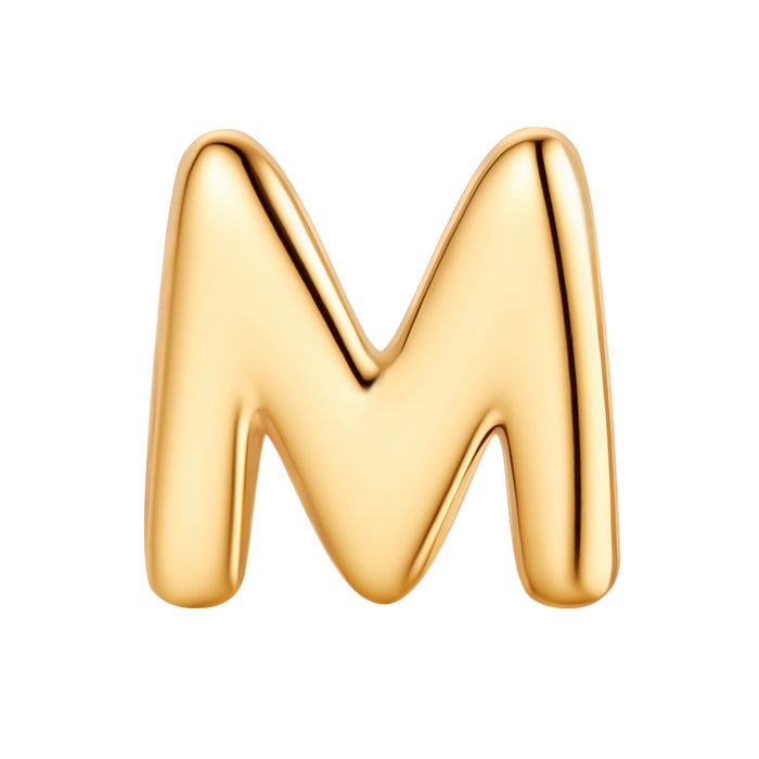Piercing Buchstabe M gold