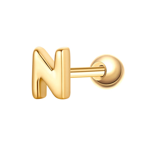 Piercing Buchstabe N gold