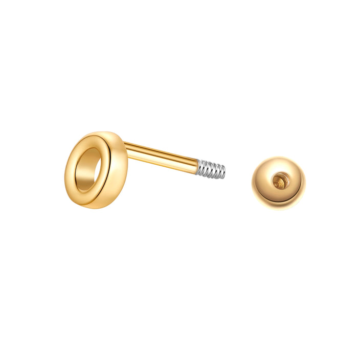 Piercing Buchstabe O gold
