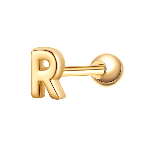 Piercing Buchstabe R gold