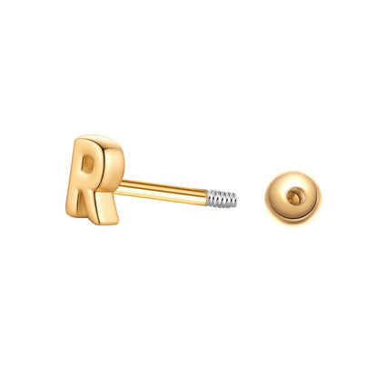 Piercing Buchstabe R gold