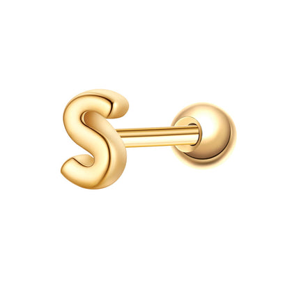 Piercing Buchstabe S gold