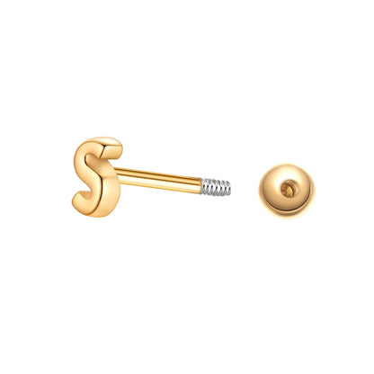 Piercing Buchstabe S gold