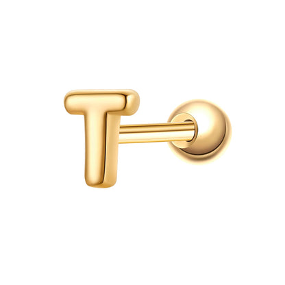 Piercing Buchstabe T gold