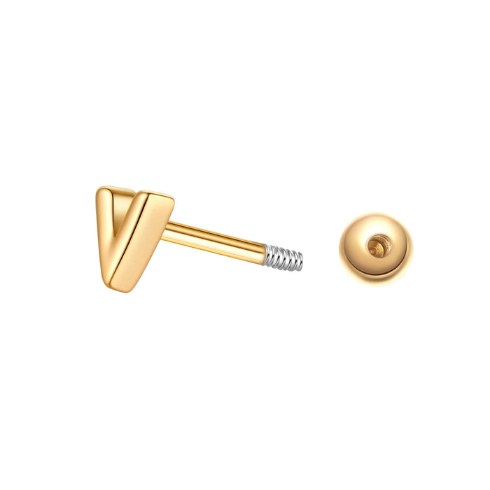 Piercing Buchstabe V gold