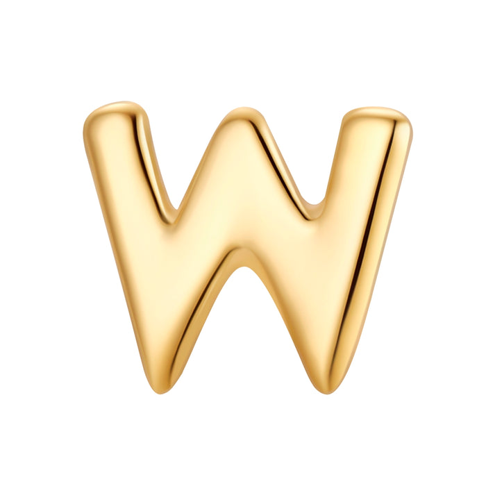 Piercing Buchstabe W gold