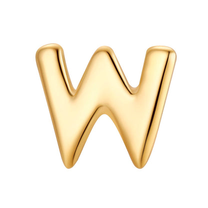 Piercing Buchstabe W gold