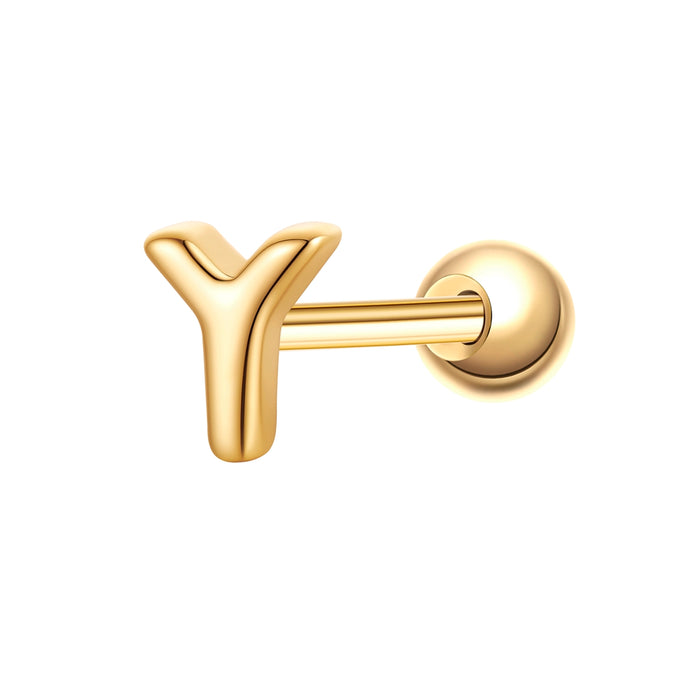 Piercing Buchstabe Y gold
