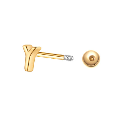 Piercing Buchstabe Y gold
