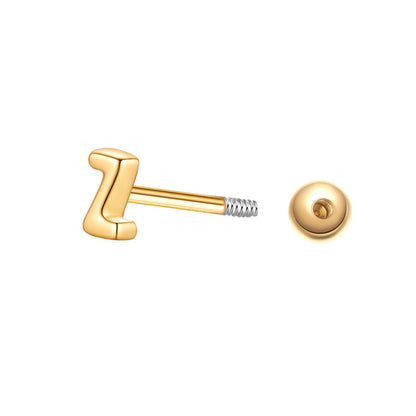 Piercing Buchstabe Z gold
